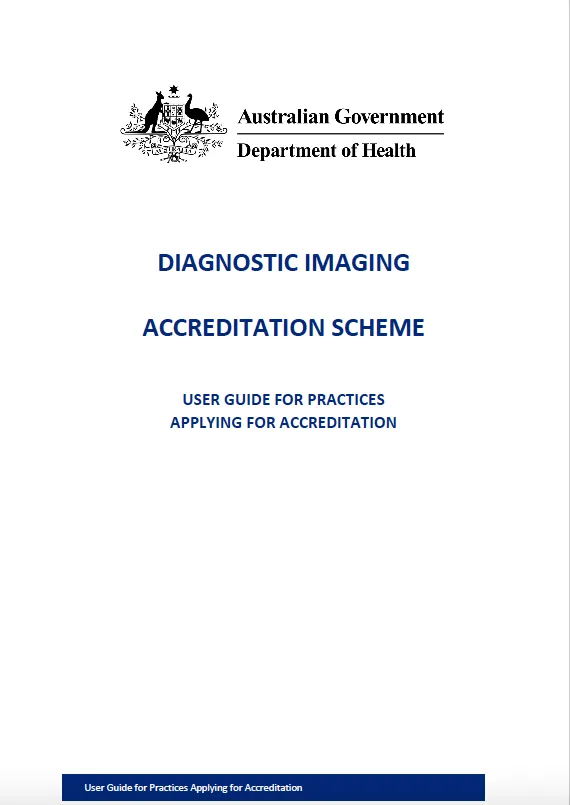 Diagnostic Imaging Accreditation Scheme – User guide for practices applying for accreditation cover image