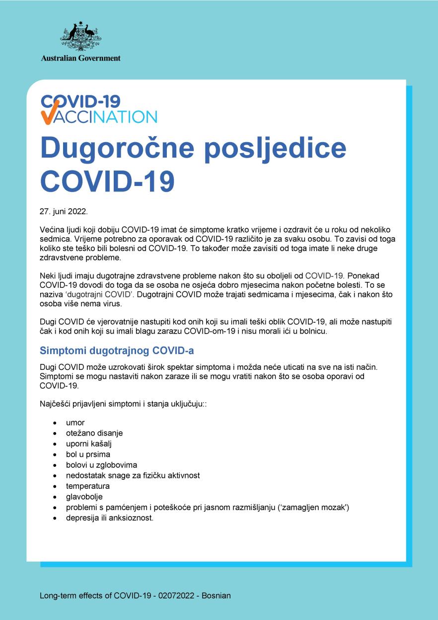 Dugoročne posljedice COVID-19