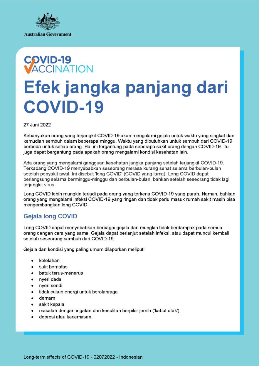 Efek jangka panjang dari COVID-19