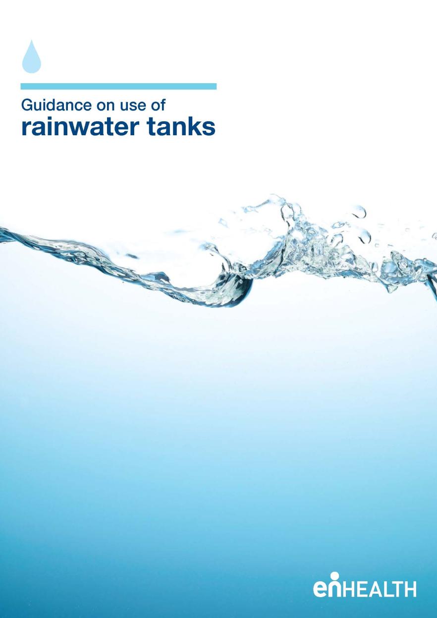 Cover image for enHealth guidance – Guidance on the use of rainwater tanks