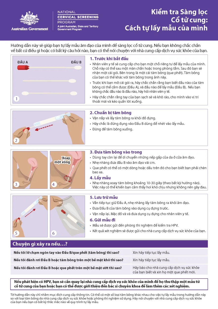 NCSP How to take your own sample Vietnamese