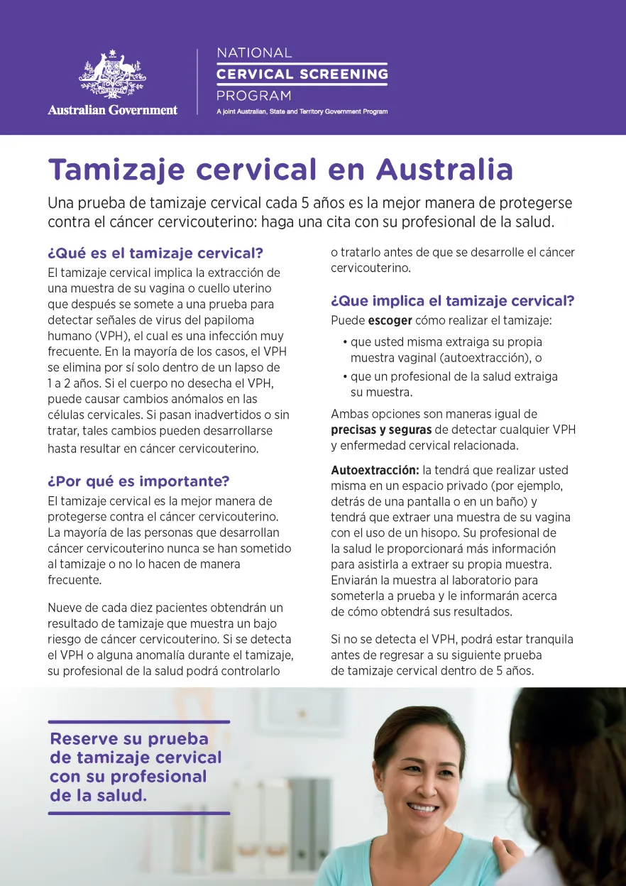 NCSP Information Sheet A4 size Spanish