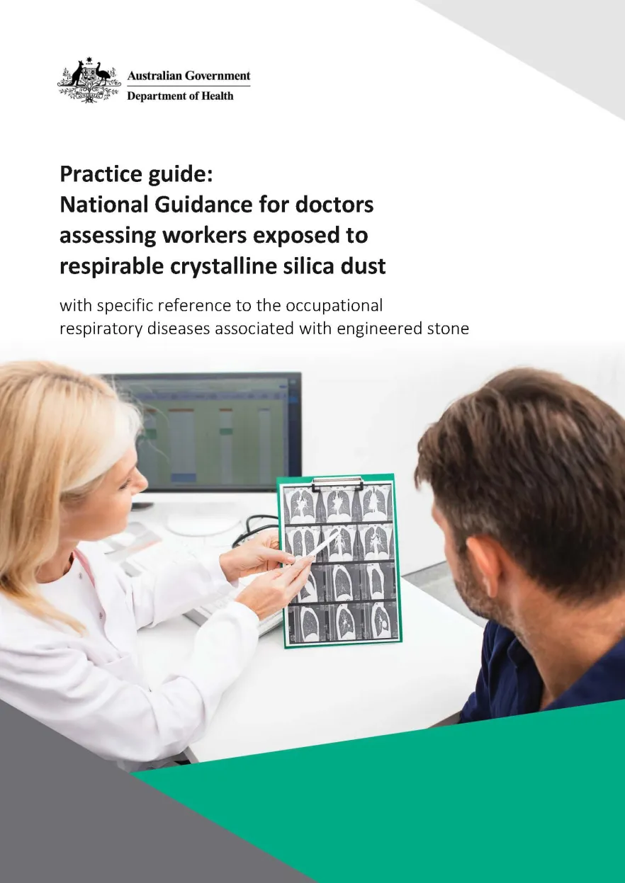 Cover image for National Guidance for doctors assessing workers exposed to respirable crystalline silica dust – Practice guide