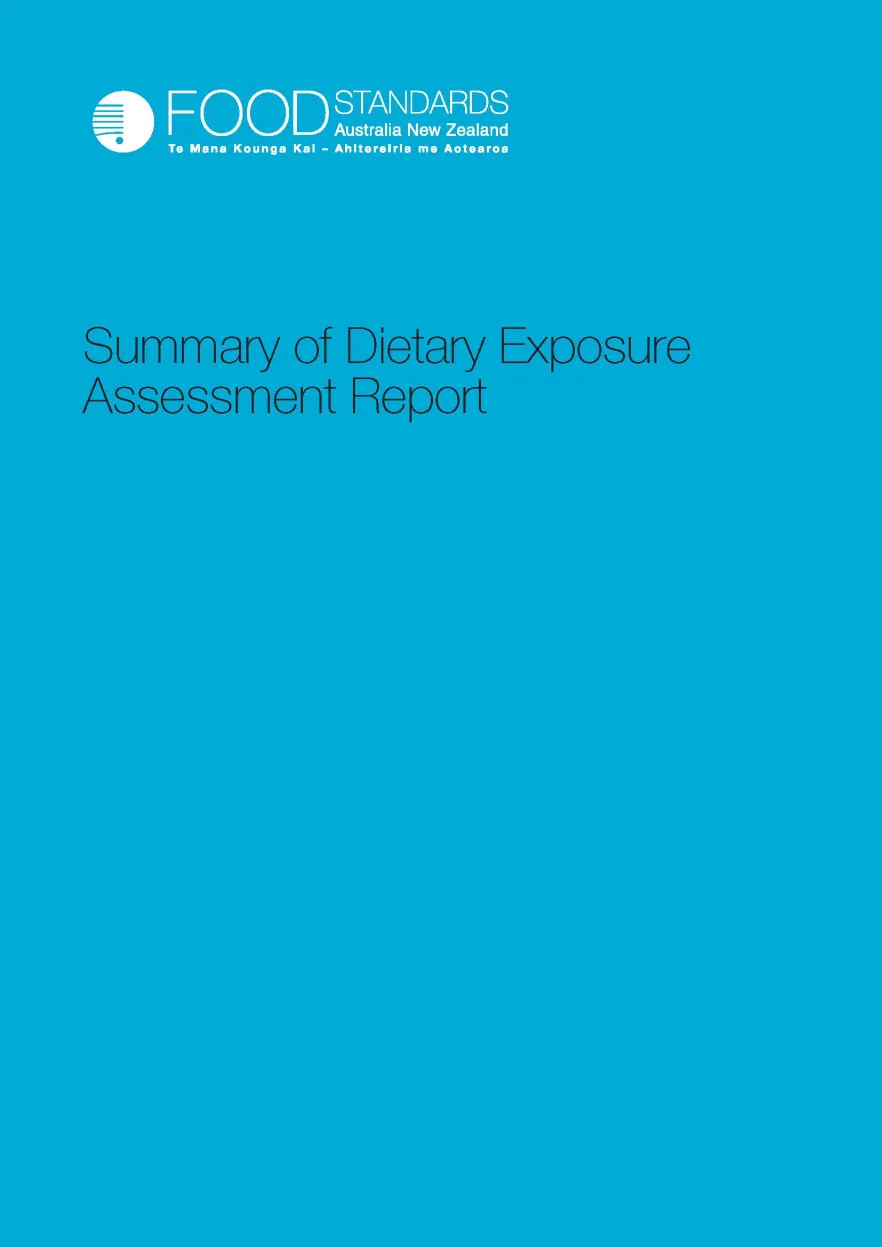 Cover image for Perfluorinated chemicals in food – dietary exposure assessment – summary