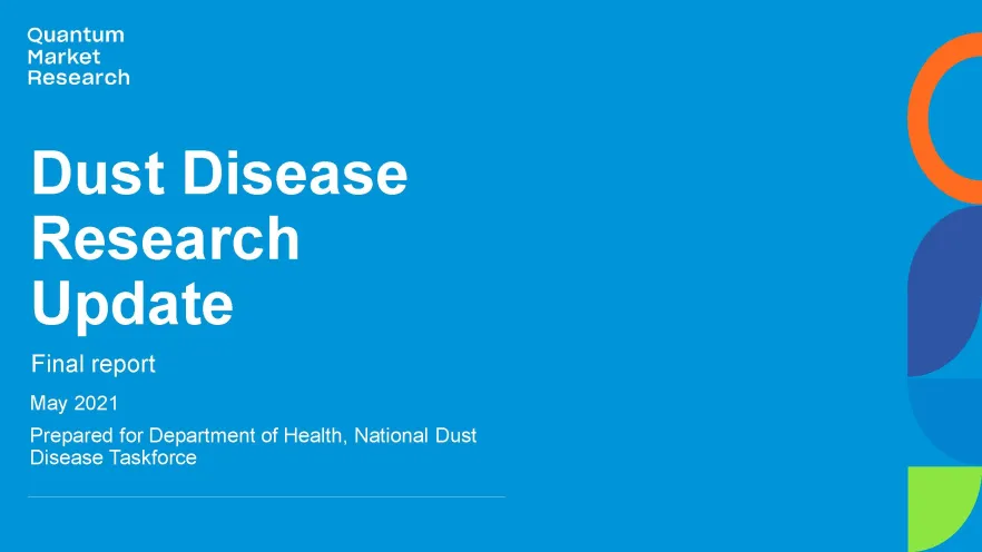 Cover image for Quantum Market Research dust disease research – Final report