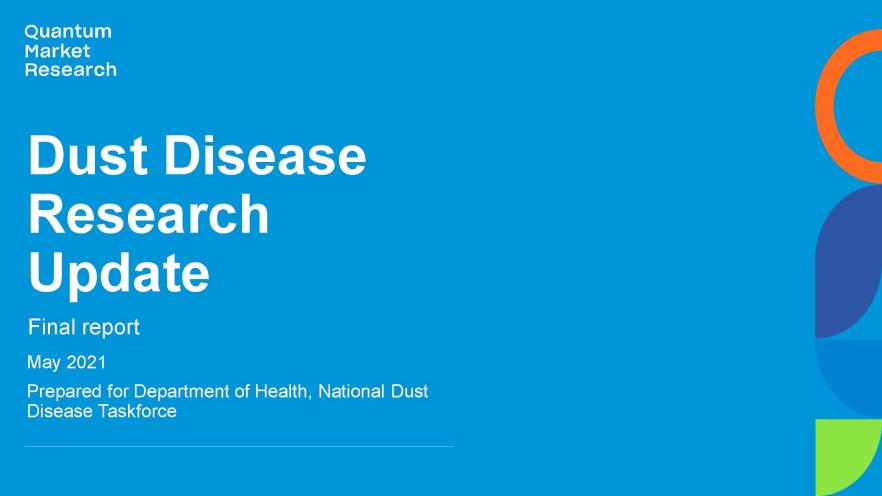 Cover image for Quantum Market Research dust disease research – Final report