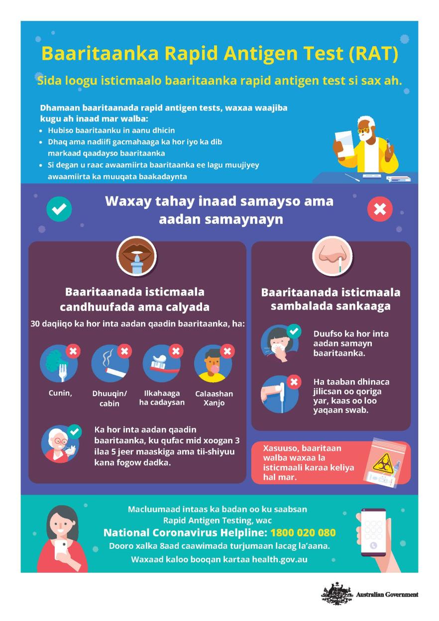Sida loogu isticmaalo baaritaanka rapid antigen test si sax ah