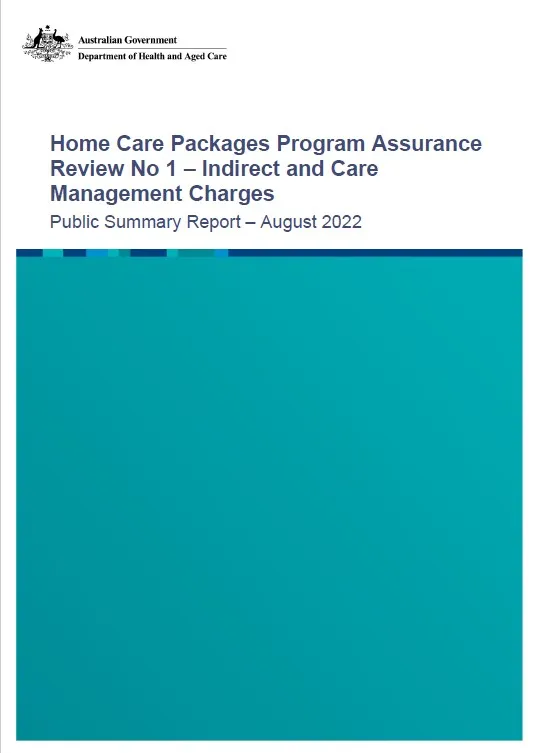Home Care Packages Program Assurance Review – Report – Indirect and care management charges