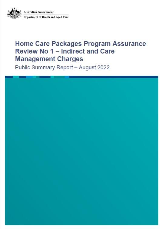 Home Care Packages Program Assurance Review – Report – Indirect and care management charges