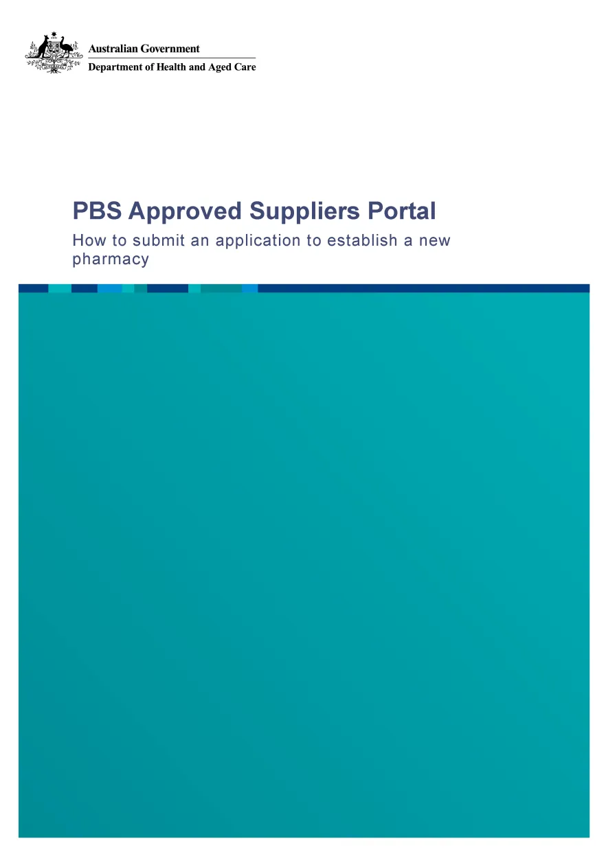 PAP102 How to submit an online application to establish a new pharmacy cover