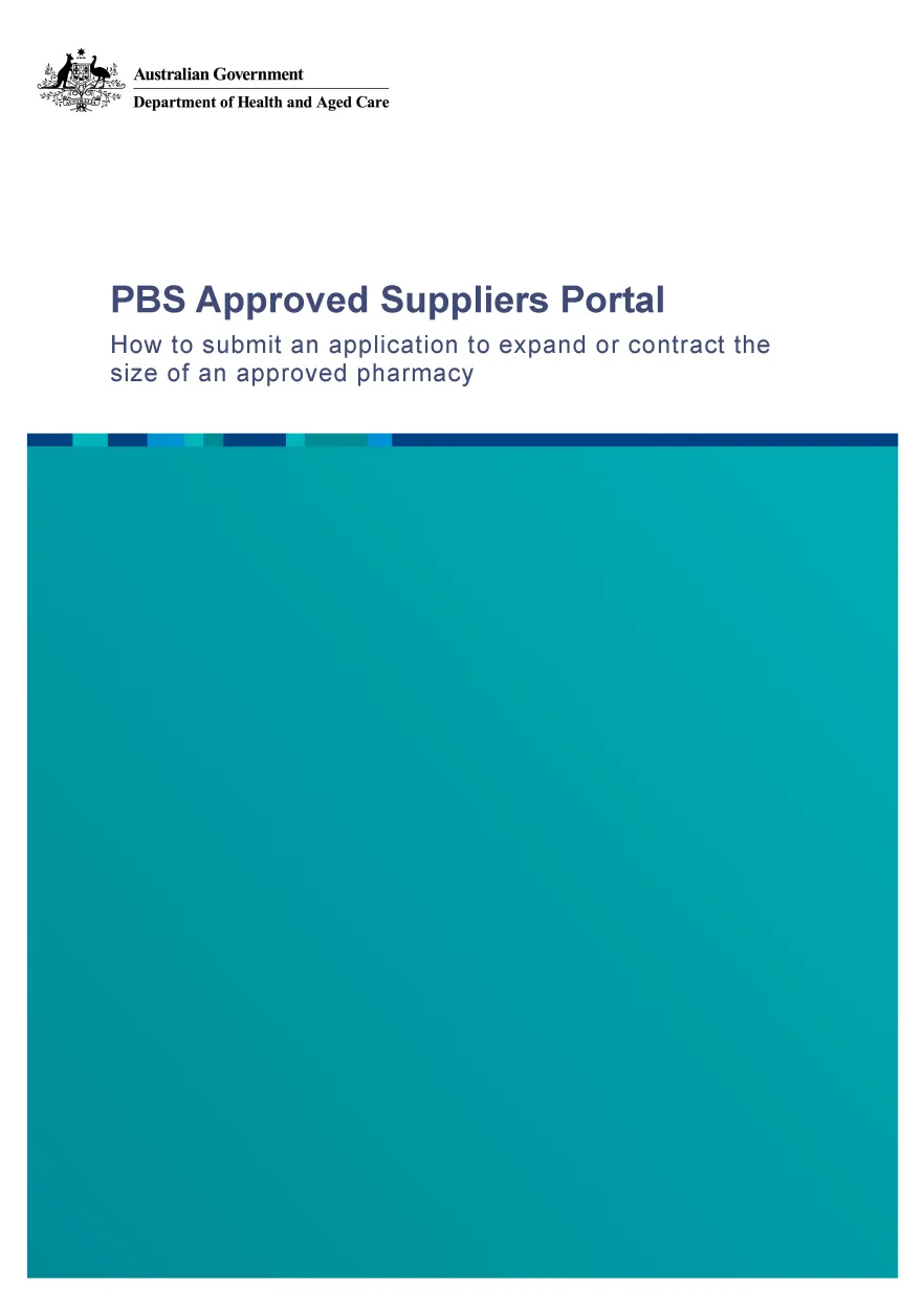 PAP107 How to submit an application to expand or contract the size of an approved pharmacy cover