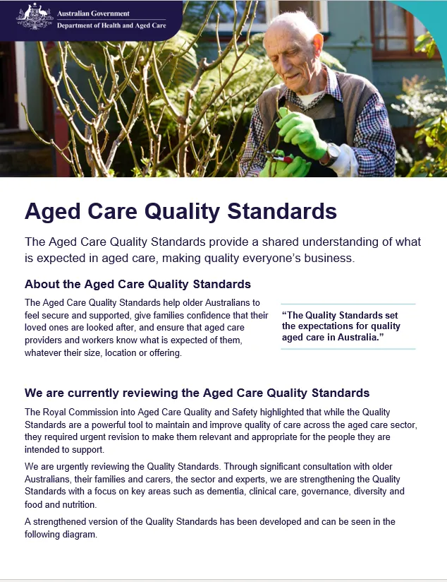 Aged Care Quality Standards – Public Consultation cover image