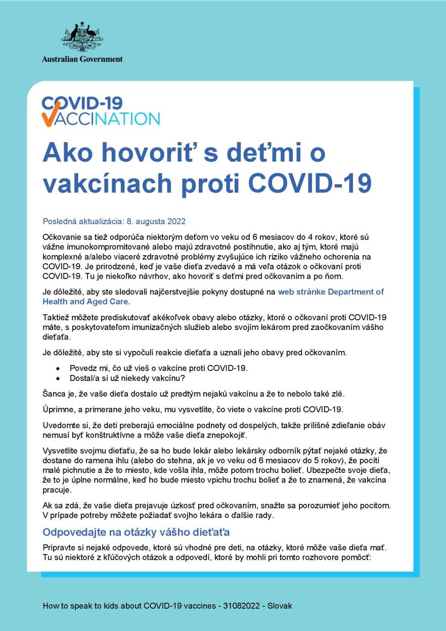 Ako sa zhovárať s deťmi o vakcínach proti COVID-19