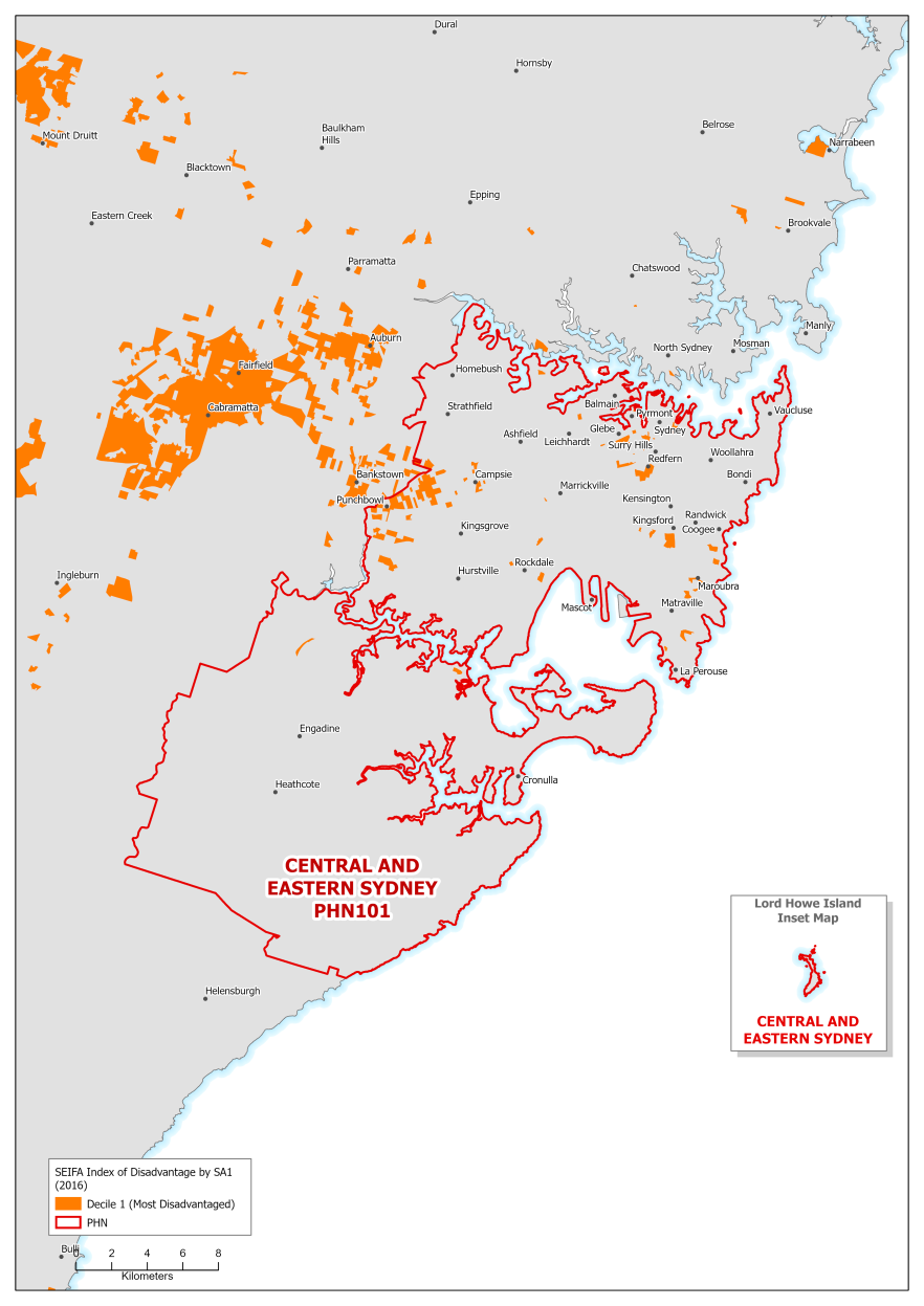 Central and Eastern Sydney PHN MMM socioeconomic disadvantage