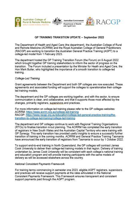 TCLTAC joint transition communique - September 2022