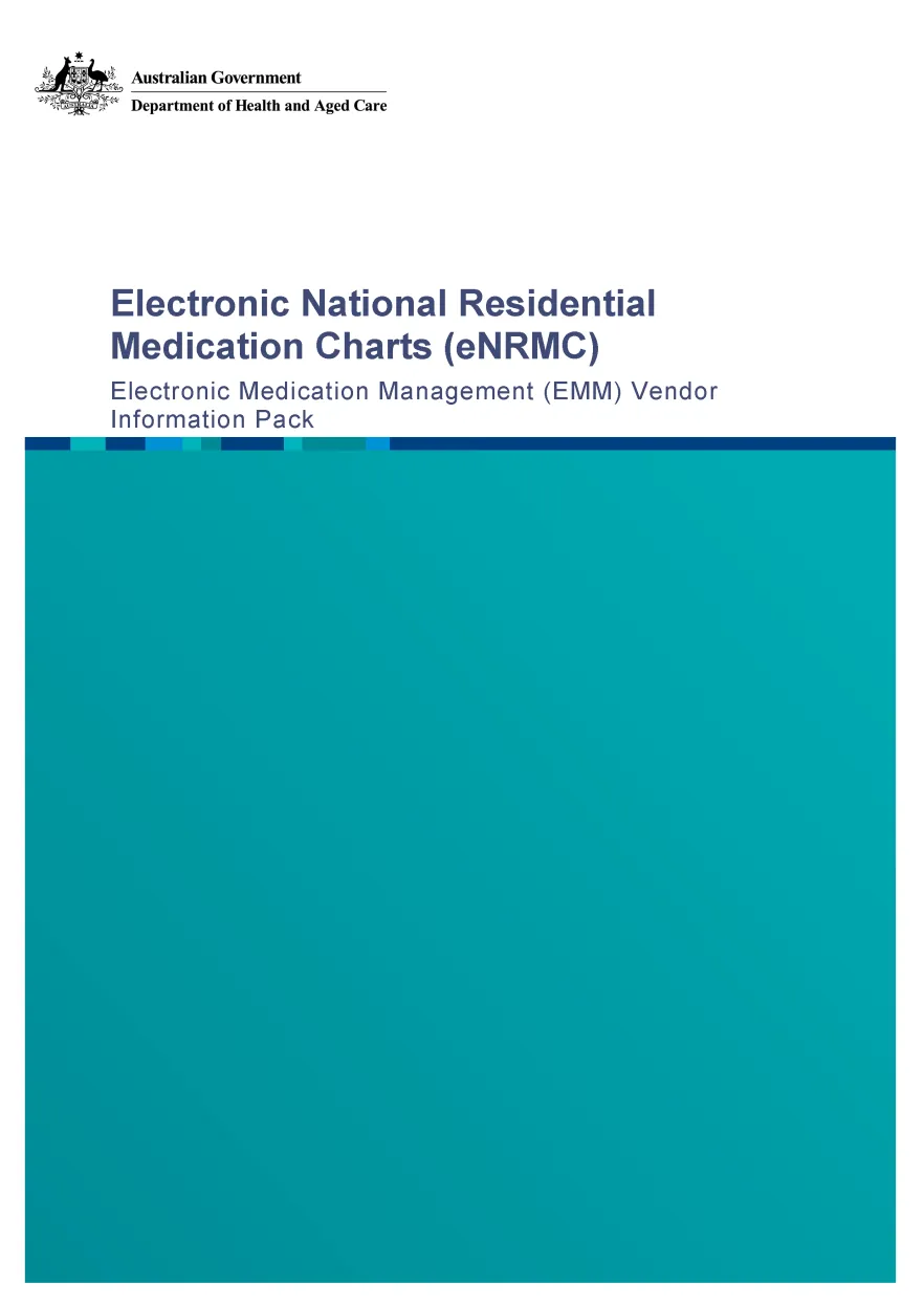 eNRMC Electronic Medication Management (EMM) Vendor Information Pack