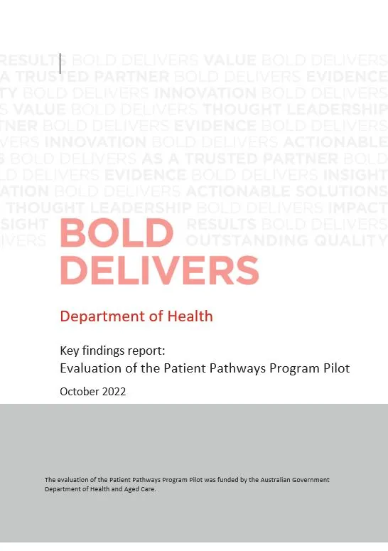 Evaluation of the Patient Pathways Program (PPP) pilot cover image