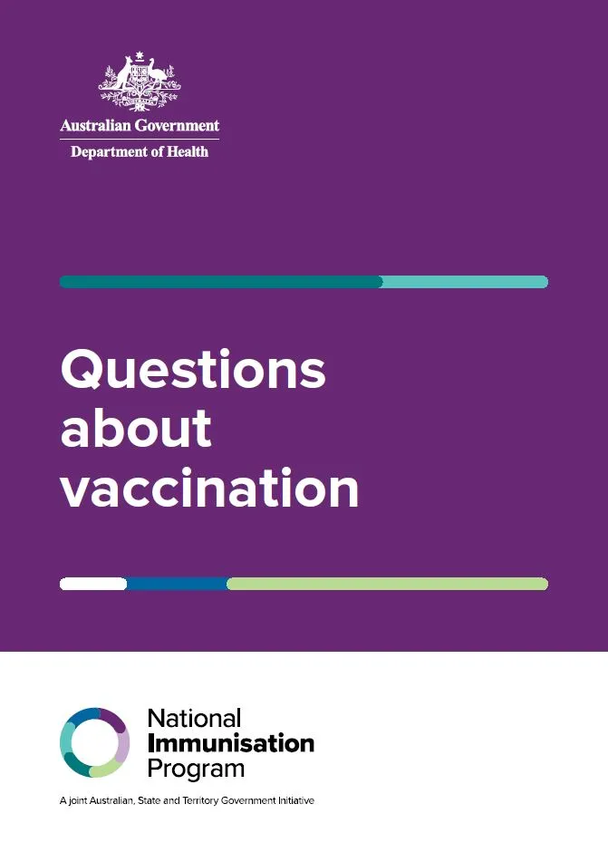 Image of a book providing answers to common questions about vaccination
