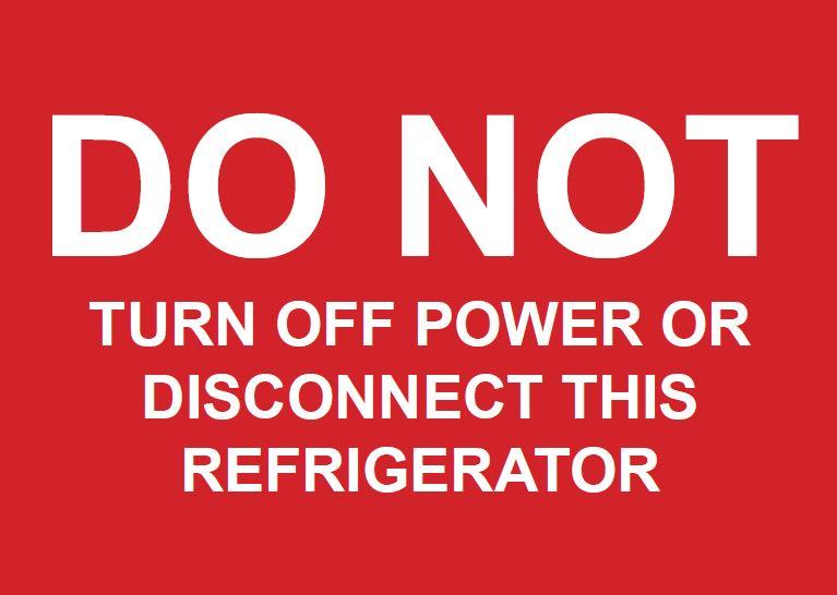 Fridge power off on sale