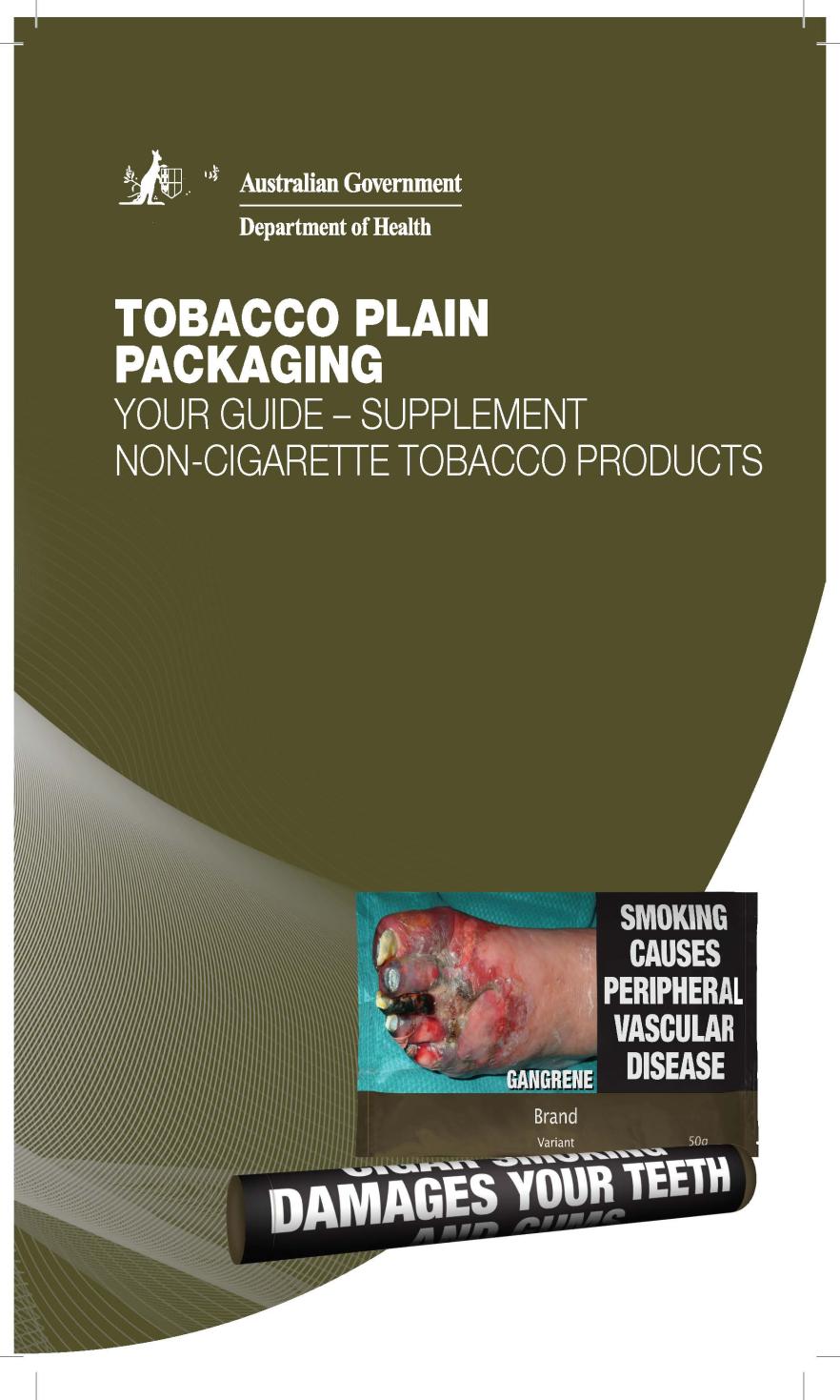 Cover image for Tobacco plain packaging – your guide supplement – non-cigarette tobacco products