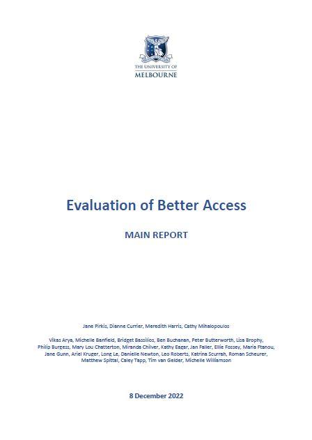 Evaluation of the Better Access initiative - Final Report