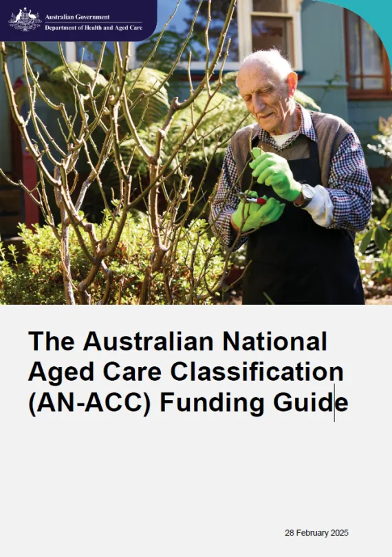 Cover image_The Australian National Aged Care Classification (AN-ACC) funding guide (Feb 2025)