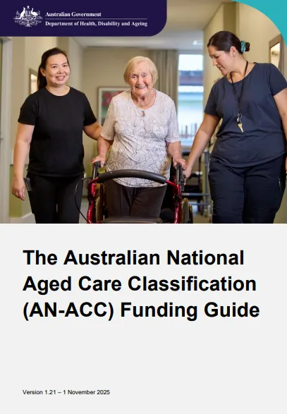 The Australian National Aged Care Classification (AN-ACC) funding guide cover page