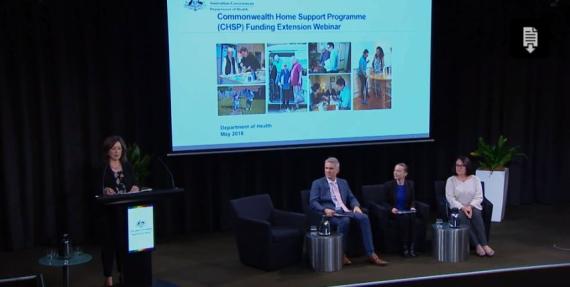 Image capture of CHSP funding extension webinar