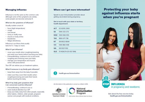 Protecting your baby against influenza starts when you’re pregnant – brochure 