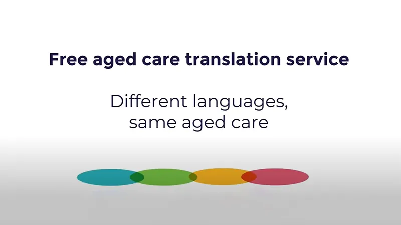 Free aged care translation service video thumbnail
