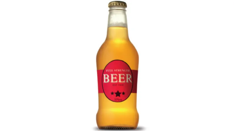 Bottle of full strength beer