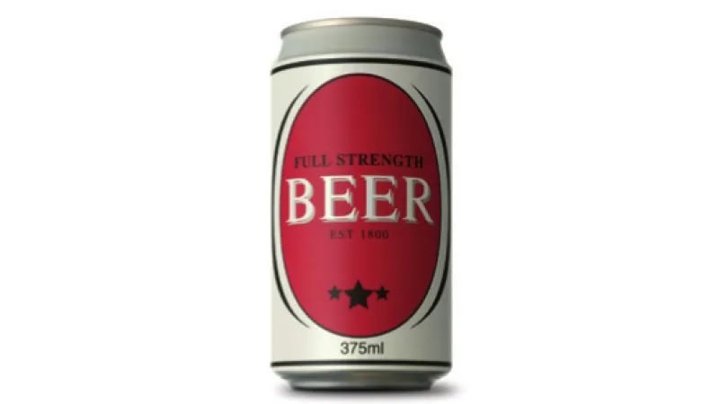 Can of full strength beer