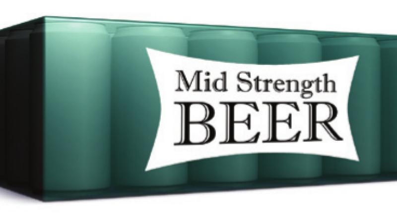 Case of mid strength beer