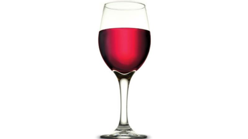 Glass of red wine - restaurant size