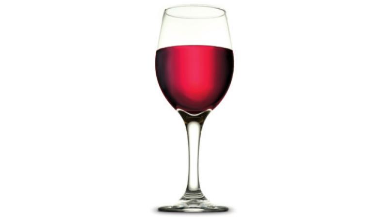 Glass of red wine