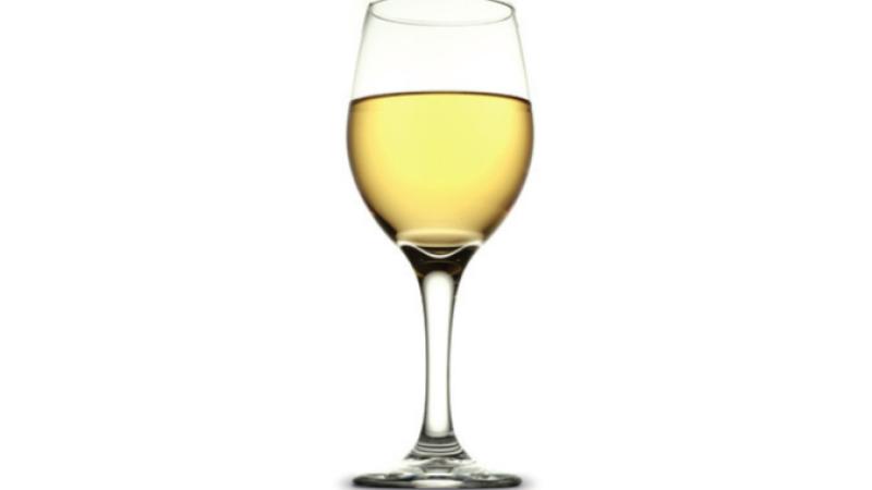 Glass of white wine - restaurant