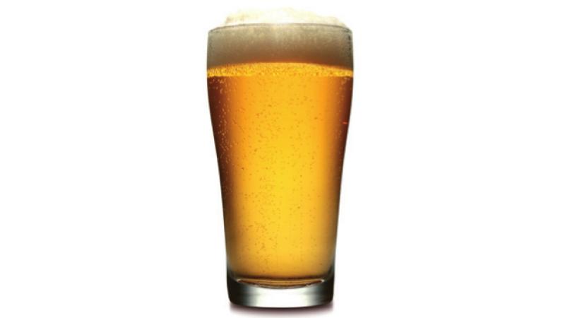 Large glass of beer
