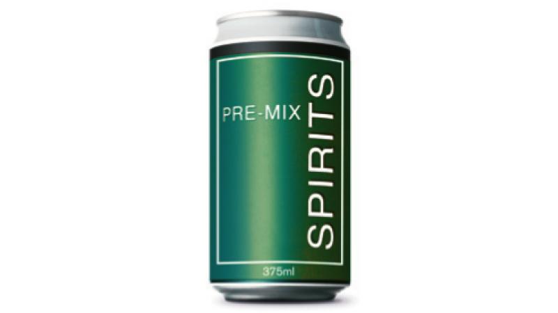 Medium can of full strength premix spirits