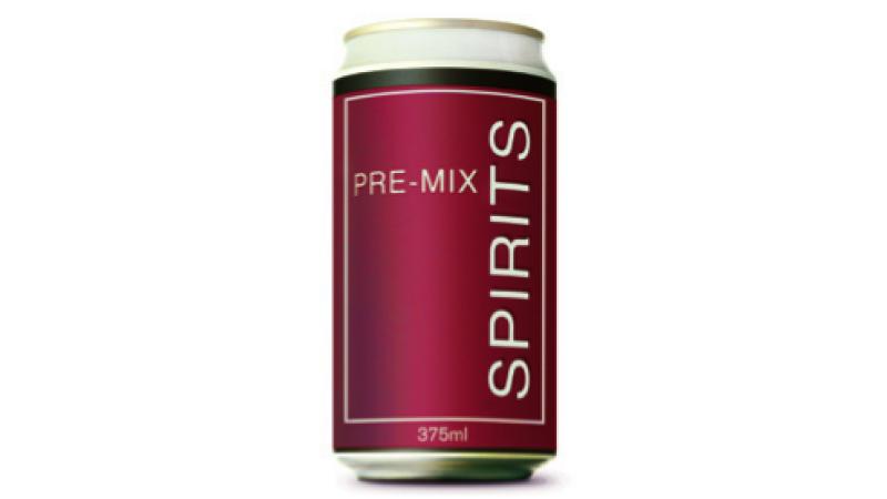 Medium can of high strength premix spirits