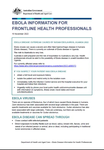 Ebola resources