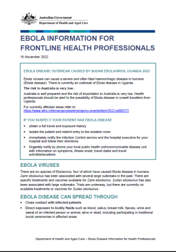 Ebola resources