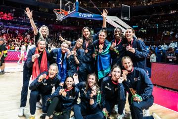 Photo of the Australian Women’s World Cup Basketball team