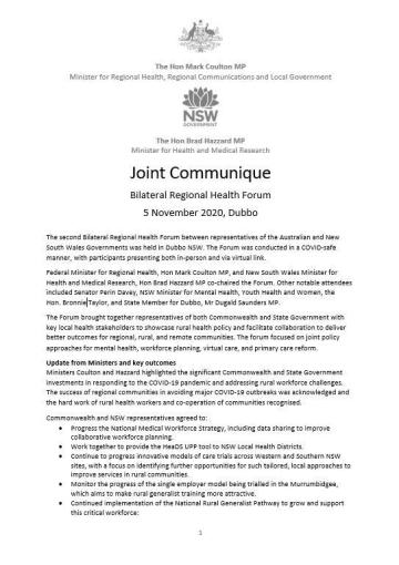 Cover image for Bilateral Regional Health Forum – Joint communiques