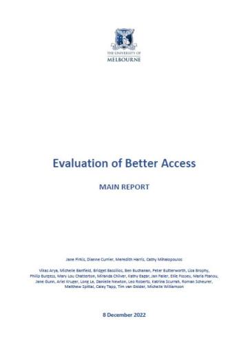 Evaluation of the Better Access initiative - Final Report
