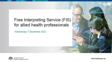Free Interpreting Service for Allied Health Professionals