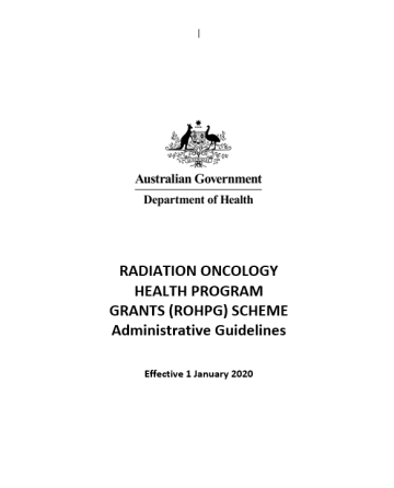 Cover image for Radiation Oncology Health Program Grants Scheme – Administrative guidelines
