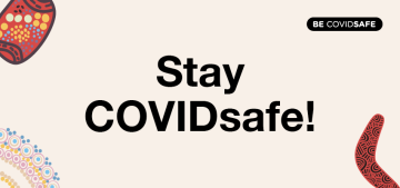 Indigenous stay COVIDsafe icon