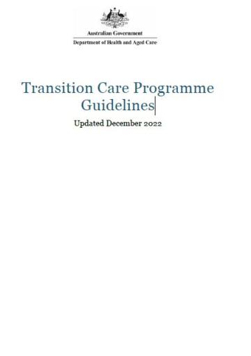 Transition Care Programme Guidelines