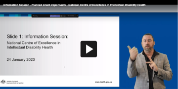 National Centre of Excellence in Intellectual Disability Health – information session