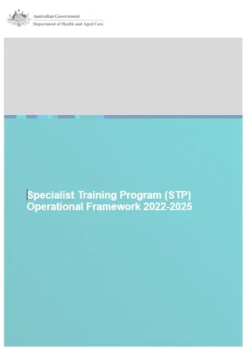 Specialist Training Program operational framework